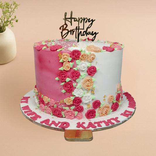 Colorful Flower Birthday Cake