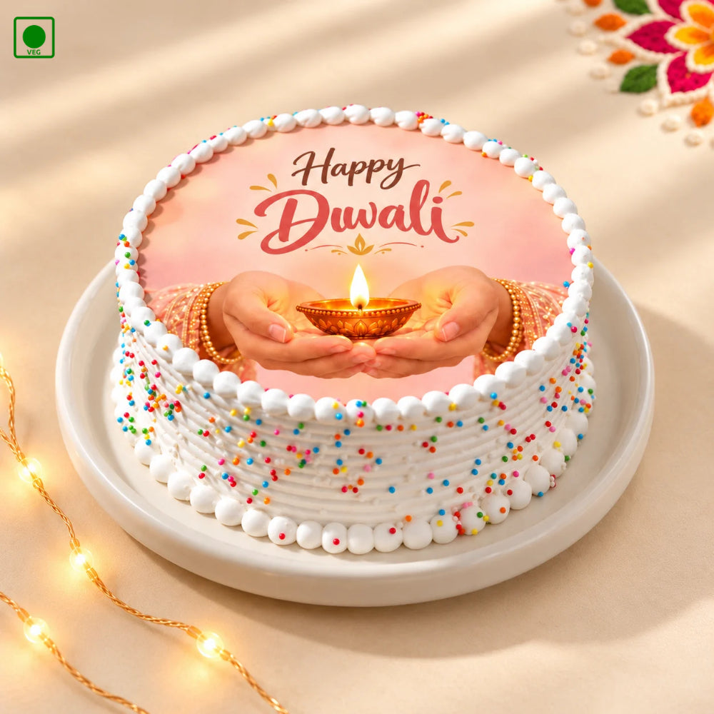 Diwali Diya Blessings Cake - Gurgaon, Delhi & Noida
