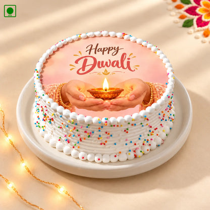Diwali Diya Blessings Cake - Gurgaon, Delhi & Noida