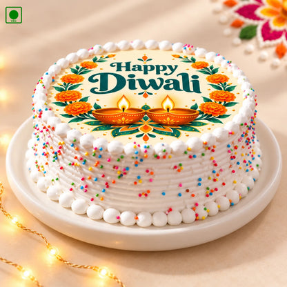 Diwali Floral Glow Cake - Gurgaon, Delhi & Noida