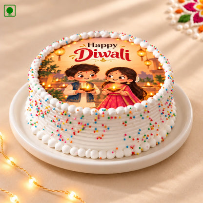 Diwali Joy Photo Cake - Gurgaon, Delhi & Noida