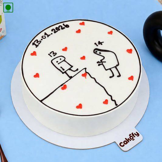 Doodle Love Theme Cake - Gurgaon & Delhi NCR | Cakofy