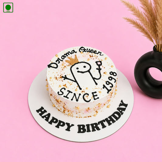 Drama Queen Birthday Cake - Gurgaon, Delhi & Noida