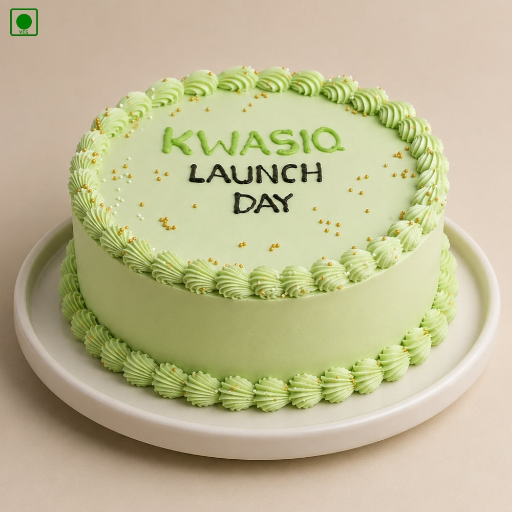 Elegant Green Cream Cake - Gurgaon, Delhi & Noida