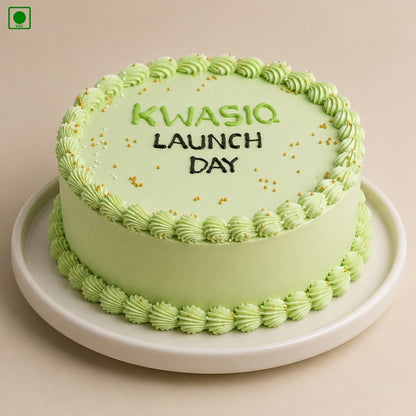 Elegant Green Cream Cake - Gurgaon, Delhi & Noida