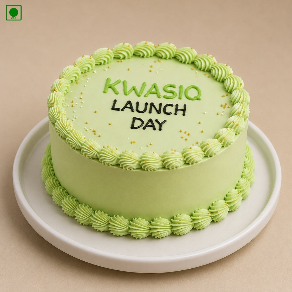 Elegant Green Cream Cake - Gurgaon, Delhi & Noida