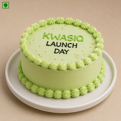 Elegant Green Cream Cake - Gurgaon, Delhi & Noida