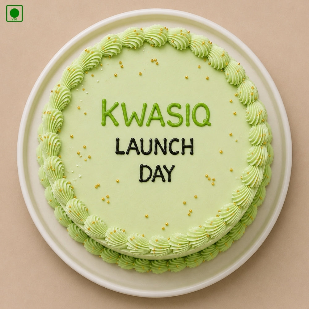 Elegant Green Cream Cake - Gurgaon, Delhi & Noida