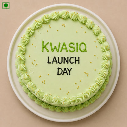 Elegant Green Cream Cake - Gurgaon, Delhi & Noida