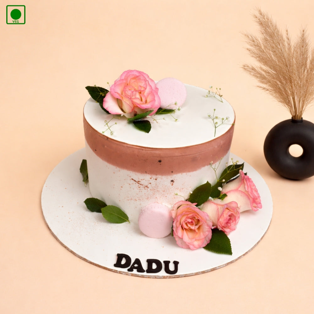 Elegant Pink Rose Cake - Gurgaon & Delhi NCR | Cakofy