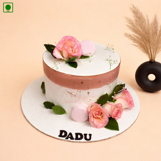 Elegant Pink Rose Cake - Gurgaon & Delhi NCR | Cakofy