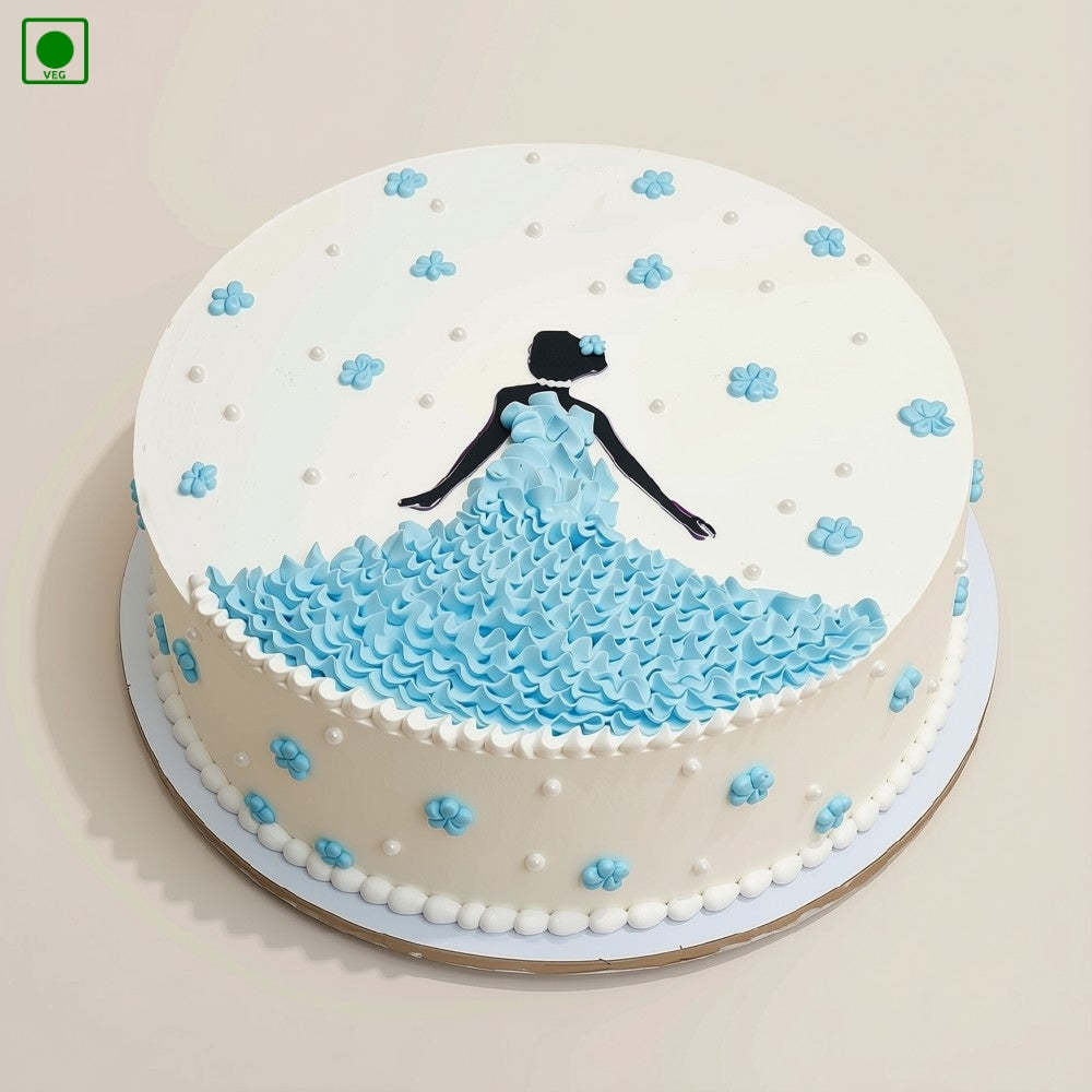 Elegant Princess Gown Cake – Gurgaon, Delhi & Noida