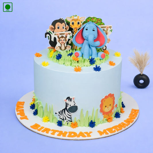 Jungle Family Theme Cake - Gurgaon & Delhi NCR | Cakofy