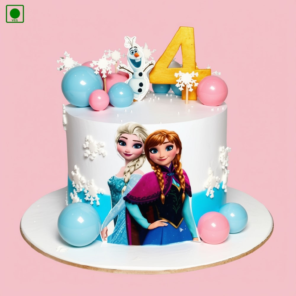Elsa Anna Frozen Theme Cake – Gurgaon, Delhi & Noida