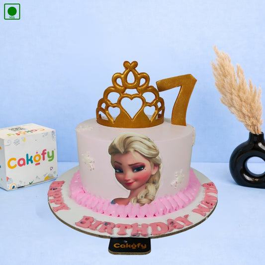 Elsa Crown Cake – Gurgaon & Delhi NCR | Cakofy