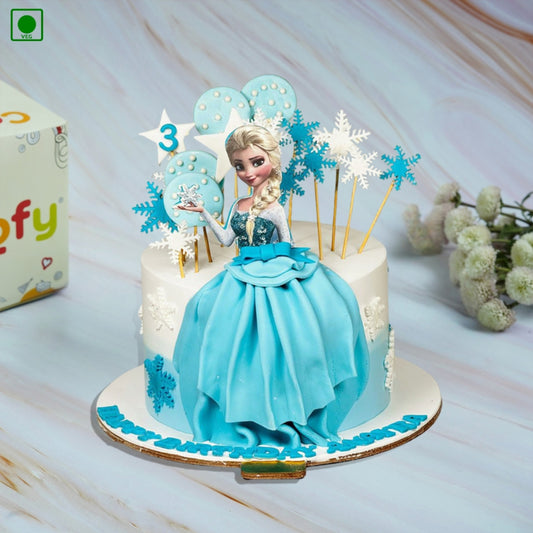 Elsa Frozen Princess Designer Birthday Cake – Gurgaon, Delhi & Noida