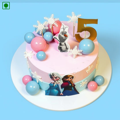 Elsa & Anna Frozen Sisters Theme Birthday Cake – Gurgaon, Delhi & Noida