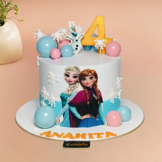 Elsa Anna Frozen Theme Cake – Gurgaon & Delhi NCR | Cakofy