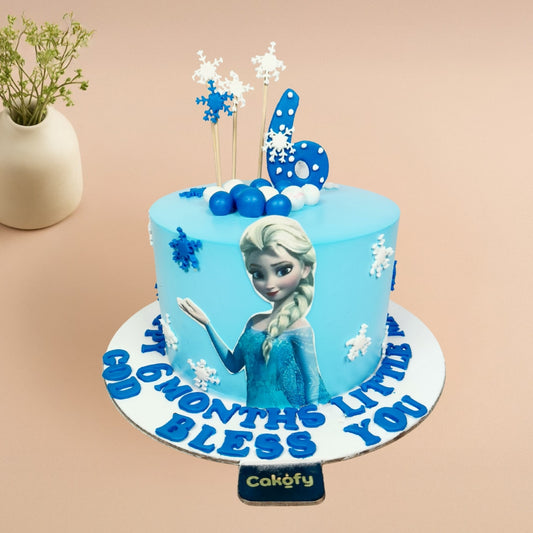 Elsa Frozen Theme Cake