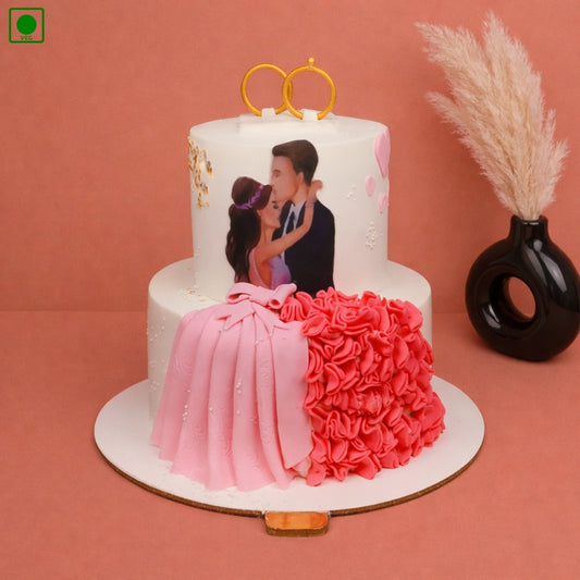 Engagement Couple Cake - Gurgaon & Delhi NCR | Cakofy