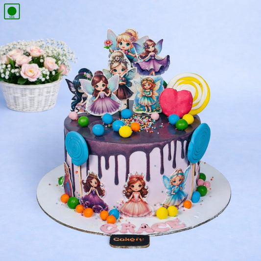 Fairy Princess Drip Theme Cake – Gurgaon & Delhi NCR | Cakofy