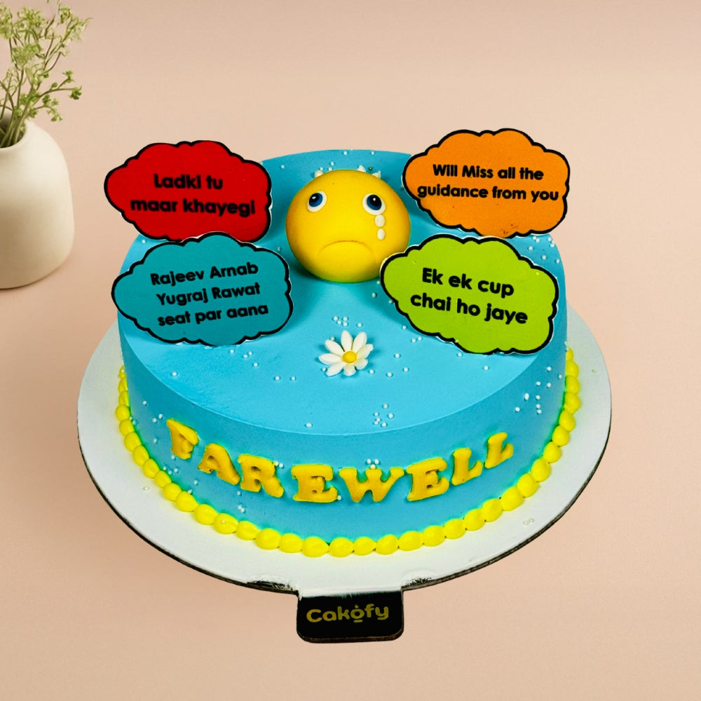 Farewell Colorful Customised Color Cake
