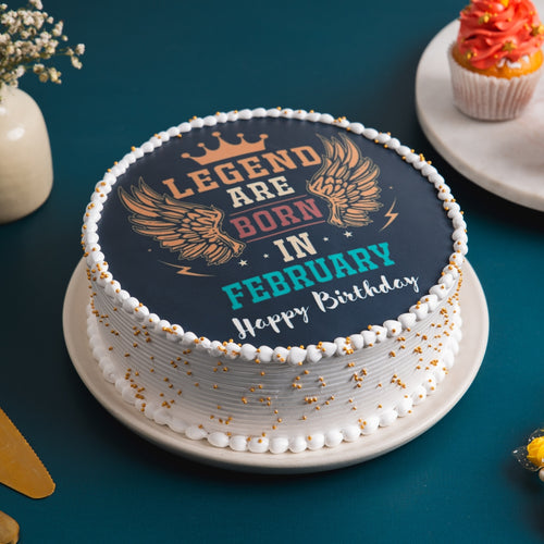 February Born Birthday Cake