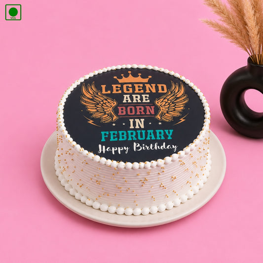 February Born Birthday Cake – Gurgaon, Delhi & Noida