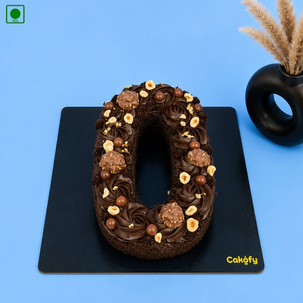 Ferrero Rocher Number Zero Cake - Gurgaon, Delhi & Noida