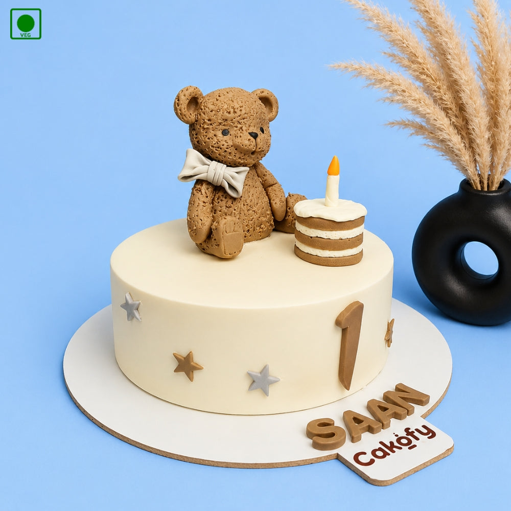 First Birthday Bear Cake - Gurgaon & Delhi NCR | Cakofy
