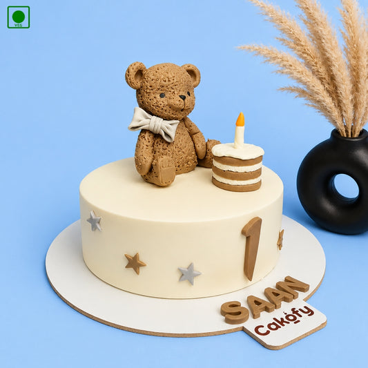 First Birthday Bear Cake - Gurgaon & Delhi NCR | Cakofy