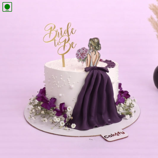 Floral Bride-to-Be Cake