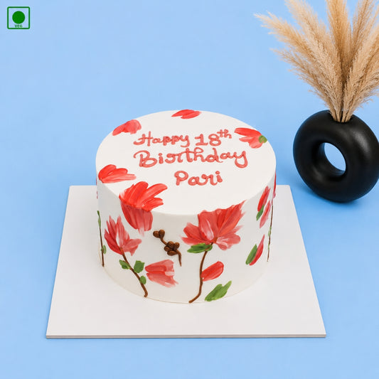 Floral Art Cake - Gurgaon, Delhi & Noida