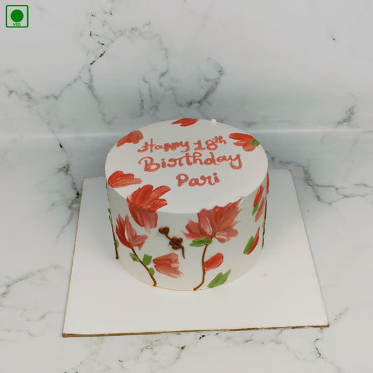Floral Art Cake - Gurgaon, Delhi & Noida