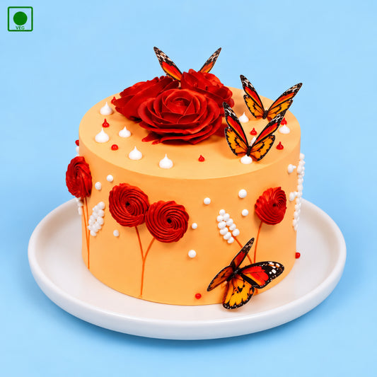 Flower Butterfly Cake - Gurgaon, Delhi & Noida