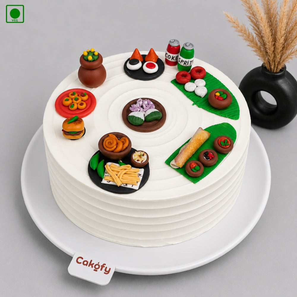 Food Lover Theme Cake - Gurgaon, Delhi & Noida