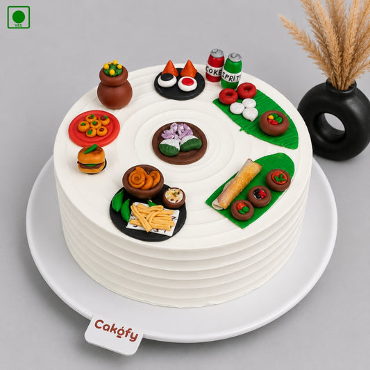 Food Lover Theme Cake - Gurgaon, Delhi & Noida