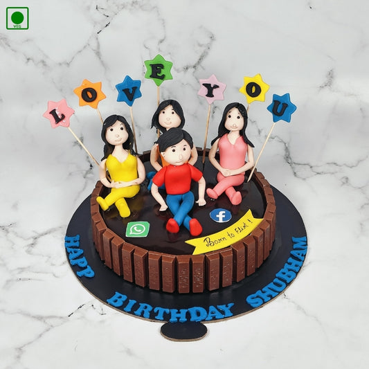 Friends Love Theme Cake - Gurgaon & Delhi NCR | Cakofy