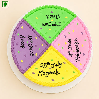  Friends Reunion Celebration Cake - Gurgaon, Delhi & Noida