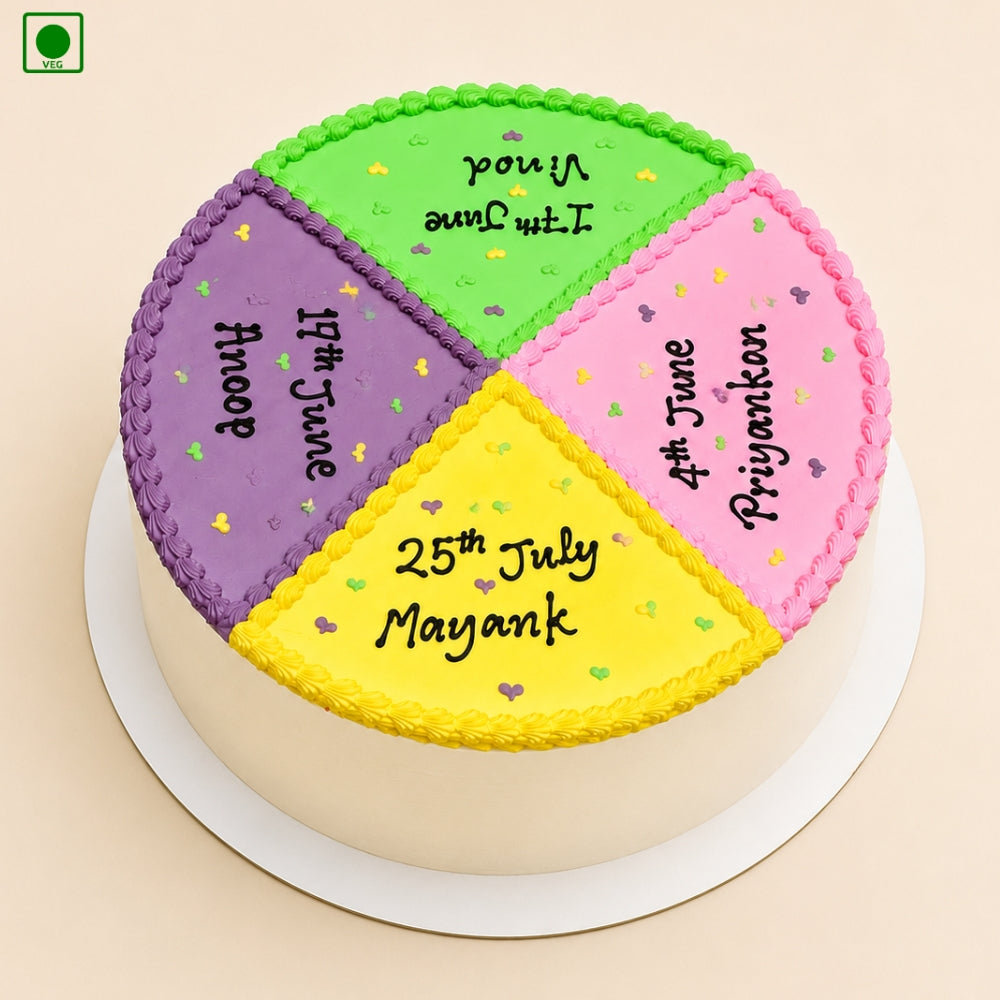  Friends Reunion Celebration Cake - Gurgaon, Delhi & Noida