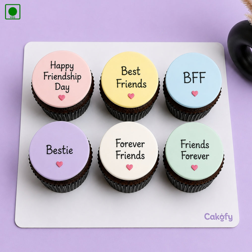 Friendship Day Cupcake - Set of 6 - Gurgaon, Delhi & Noida