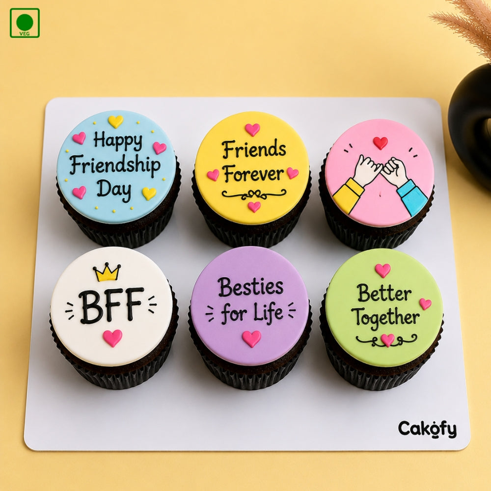 Friendship Memories Cupcakes - Set of 6 - Gurgaon, Delhi & Noida