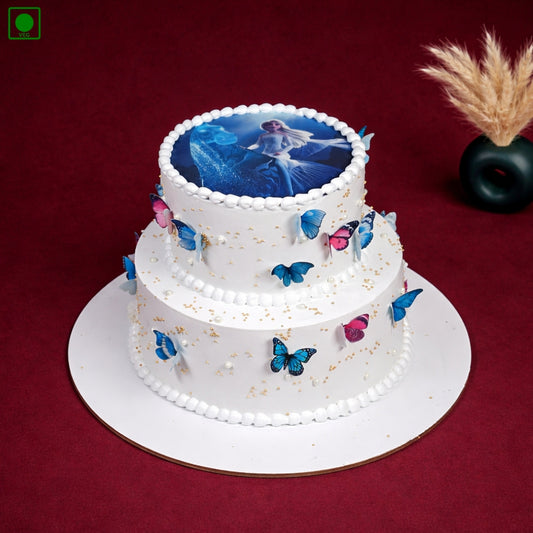 Frozen Butterfly Princess Cake – Gurgaon & Delhi NCR | Cakofy