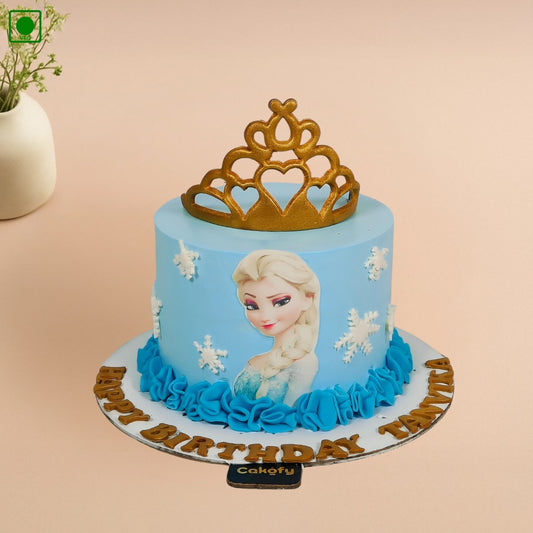 Frozen Princess Crown Cake – Gurgaon & Delhi NCR | Cakofy