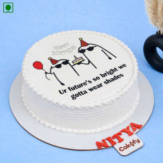 Funky Quote Birthday Cake - Gurgaon & Delhi NCR | Cakofy