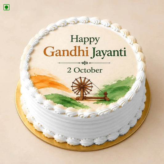 Gandhi Jayanti Poster Cake - Gurgaon, Delhi & Noida
