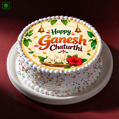 Ganesh Chaturthi Poster Cake - Gurgaon, Delhi & Noida