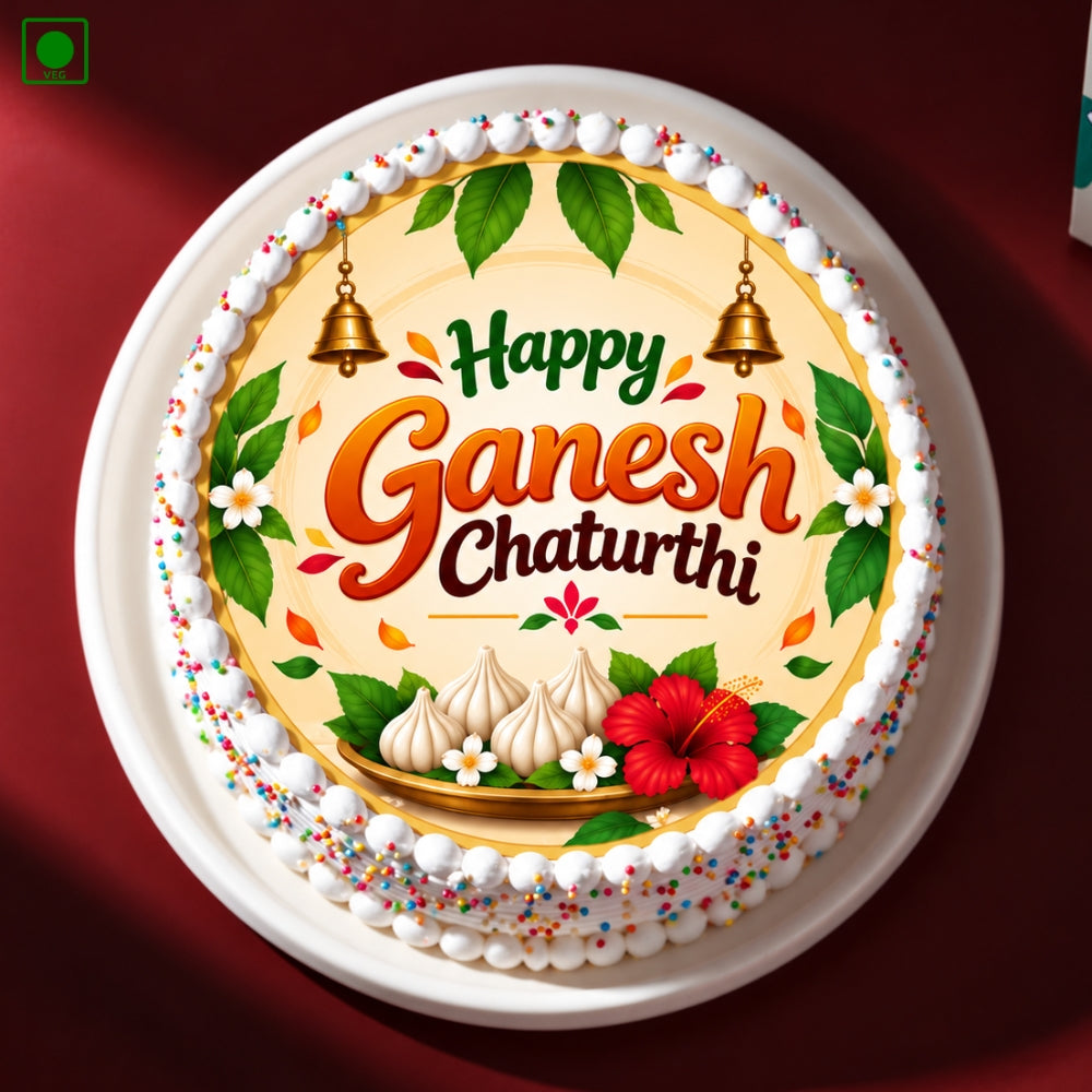 Ganesh Chaturthi Poster Cake - Gurgaon, Delhi & Noida