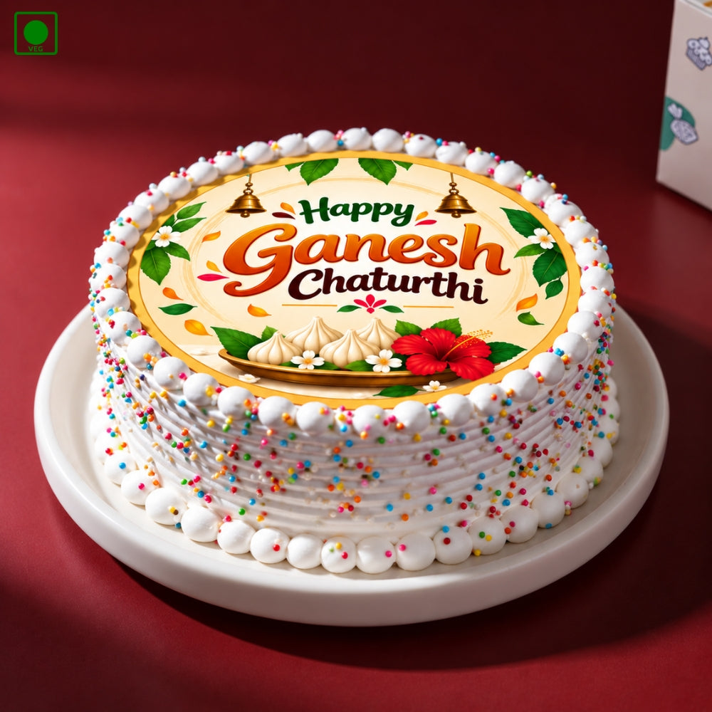 Ganesh Chaturthi Poster Cake - Gurgaon, Delhi & Noida