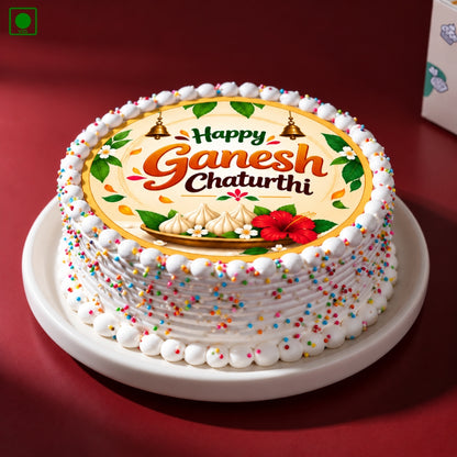 Ganesh Chaturthi Poster Cake - Gurgaon, Delhi & Noida